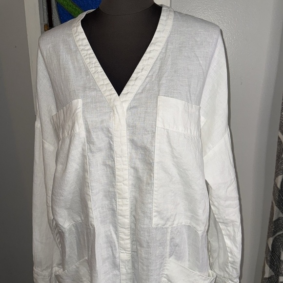 Whistles White Linen Cropped Jumpsuit - Picture 2 of 11